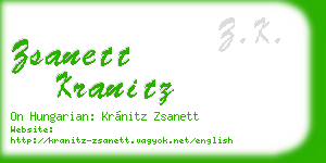 zsanett kranitz business card